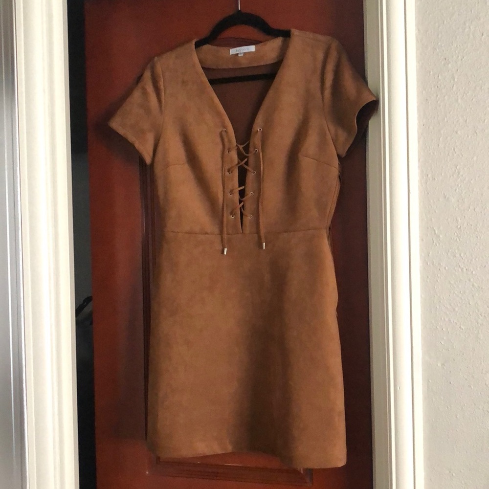 Suede mini dress